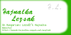 hajnalka lezsak business card